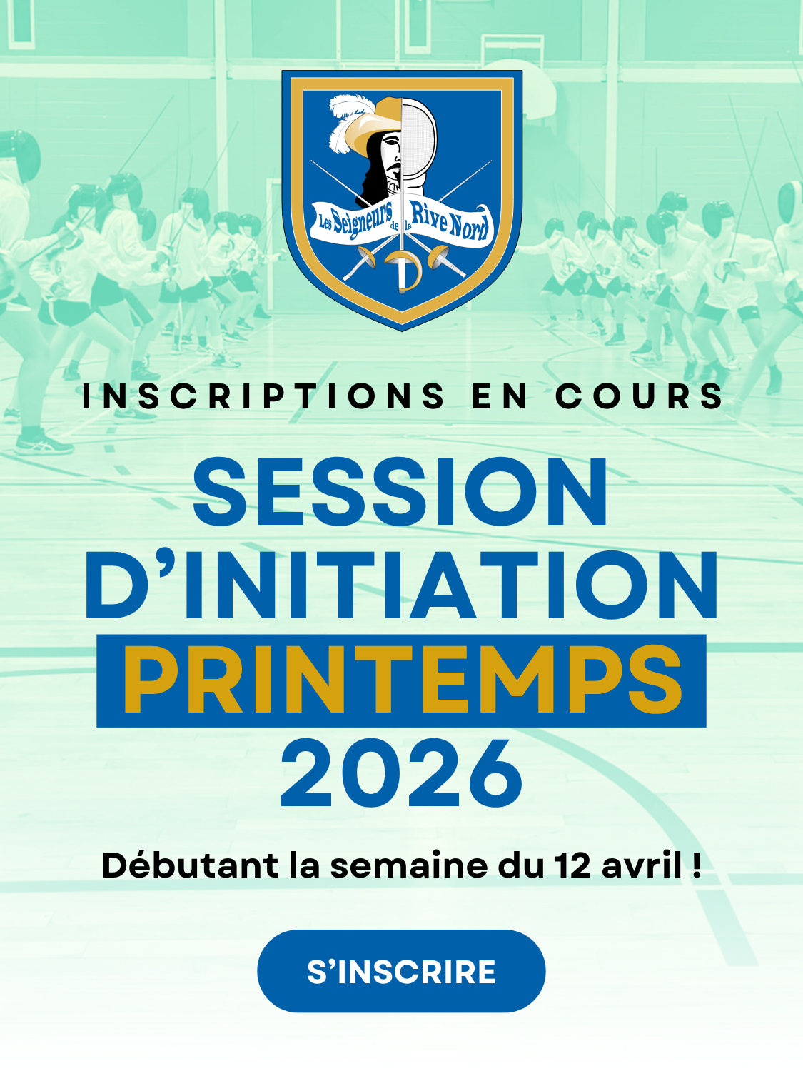 Inscription initiation printemps 2026